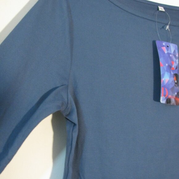 * Dark Blue Blouse Medium Stretch Layering by Dmnzns NWT - Picture 3 of 3